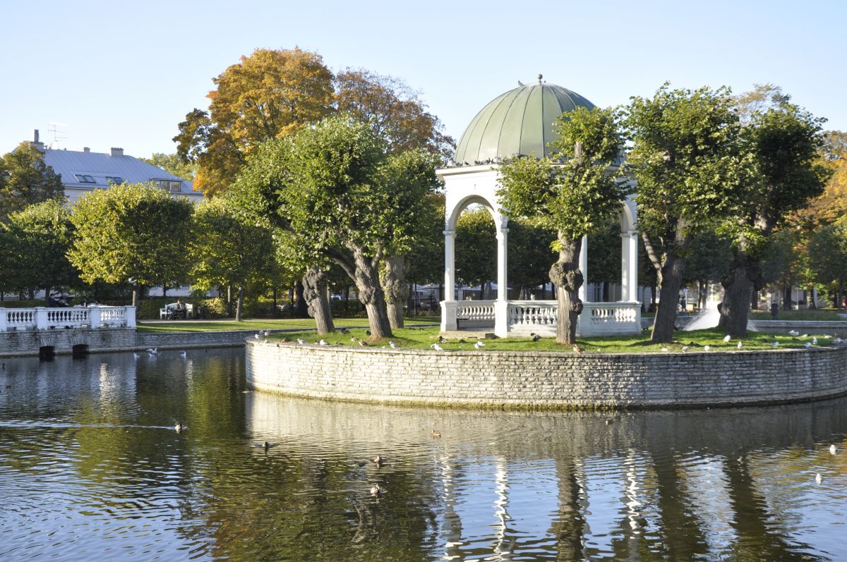 Old town Tallinn Kadriorg park in the summer