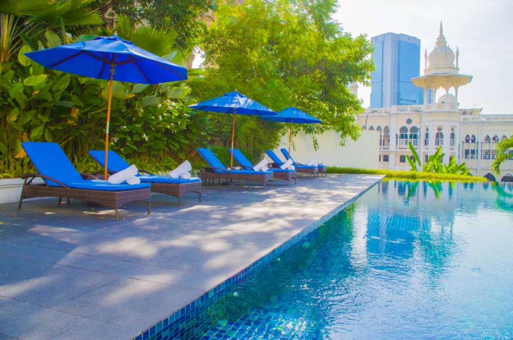 My favourite pool at The Majestic Hotel. There's another one on the roof, but I like the ambience more here. Photo by Jordan Bishop.